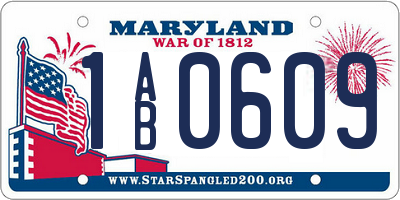 MD license plate 1AB0609