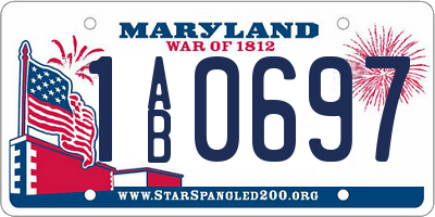 MD license plate 1AB0697