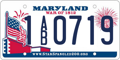 MD license plate 1AB0719