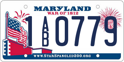 MD license plate 1AB0779