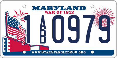 MD license plate 1AB0979