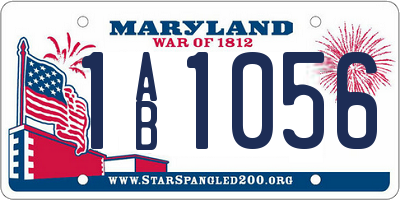 MD license plate 1AB1056