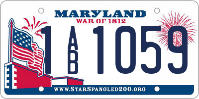 MD license plate 1AB1059