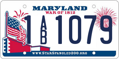 MD license plate 1AB1079