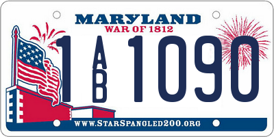MD license plate 1AB1090