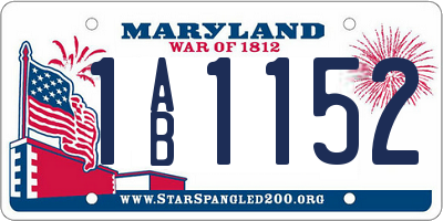 MD license plate 1AB1152