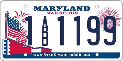 MD license plate 1AB1199