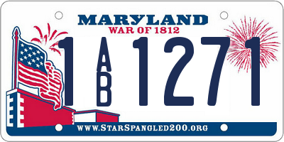 MD license plate 1AB1271