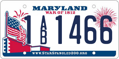 MD license plate 1AB1466