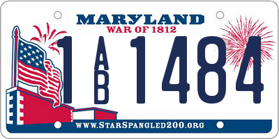 MD license plate 1AB1484