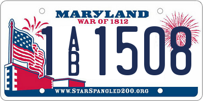 MD license plate 1AB1508