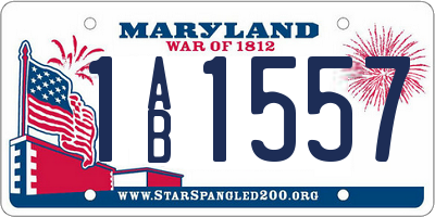 MD license plate 1AB1557