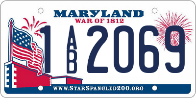 MD license plate 1AB2069