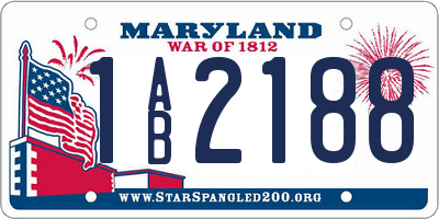 MD license plate 1AB2188