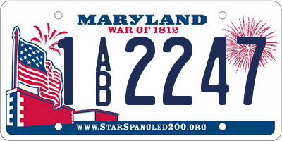 MD license plate 1AB2247