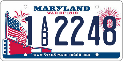MD license plate 1AB2248