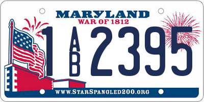 MD license plate 1AB2395