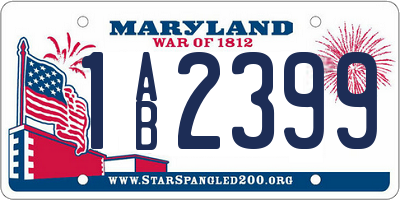 MD license plate 1AB2399