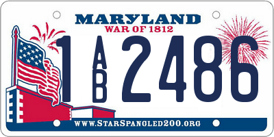 MD license plate 1AB2486