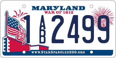 MD license plate 1AB2499