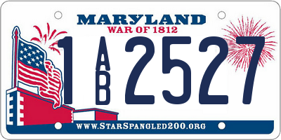 MD license plate 1AB2527