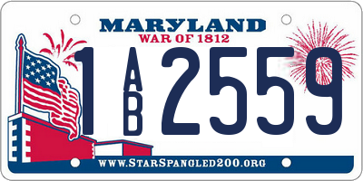 MD license plate 1AB2559