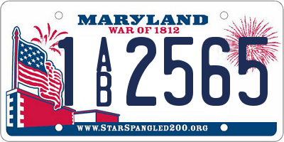 MD license plate 1AB2565
