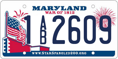 MD license plate 1AB2609