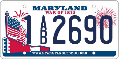 MD license plate 1AB2690