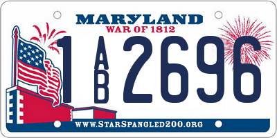 MD license plate 1AB2696