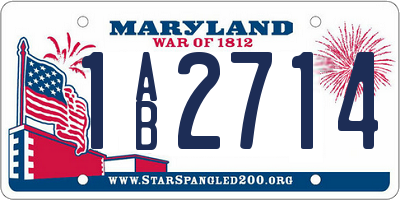 MD license plate 1AB2714