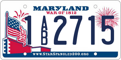 MD license plate 1AB2715