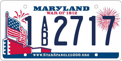 MD license plate 1AB2717