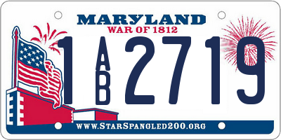 MD license plate 1AB2719