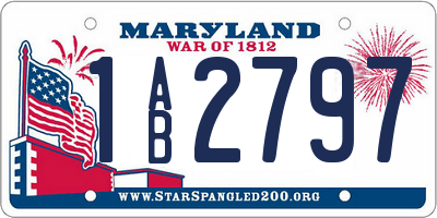 MD license plate 1AB2797