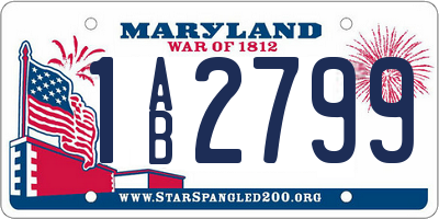 MD license plate 1AB2799
