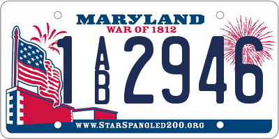 MD license plate 1AB2946