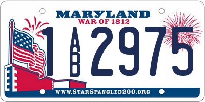 MD license plate 1AB2975