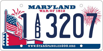 MD license plate 1AB3207