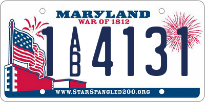 MD license plate 1AB4131