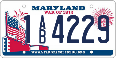 MD license plate 1AB4229