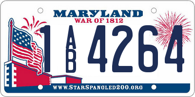 MD license plate 1AB4264