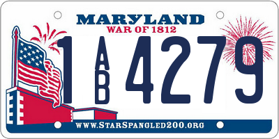 MD license plate 1AB4279