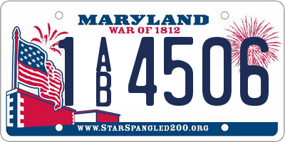 MD license plate 1AB4506