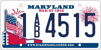 MD license plate 1AB4515