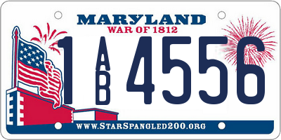 MD license plate 1AB4556