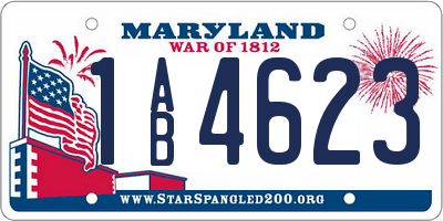 MD license plate 1AB4623