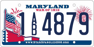 MD license plate 1AB4879