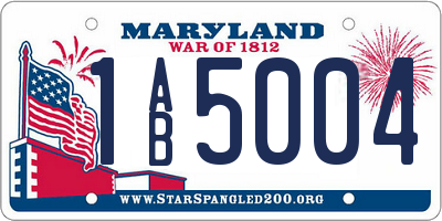 MD license plate 1AB5004