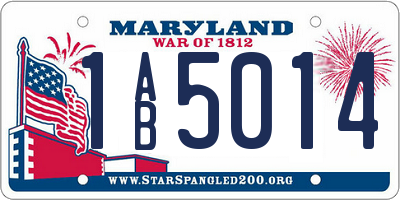 MD license plate 1AB5014